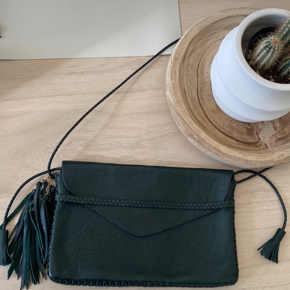 Wendy Nichol - NYC - Dark Green Crossbody Leather Bag
